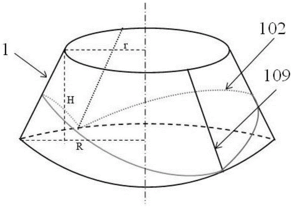 一種圓臺形狀的PVDF超聲波發(fā)射器