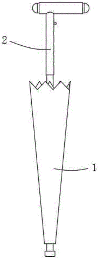 一種雨傘、拐杖一體式老年助行裝置